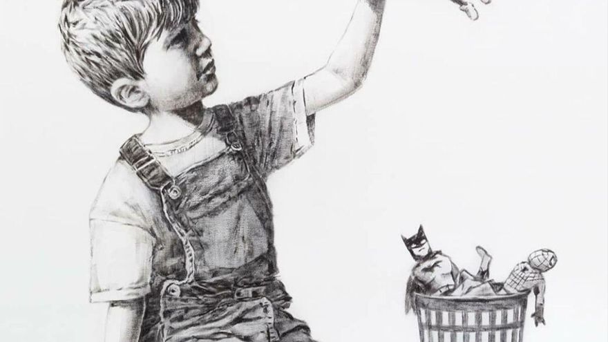 Subastan en Londres una obra de Banksy para ayudar a la sanidad pública