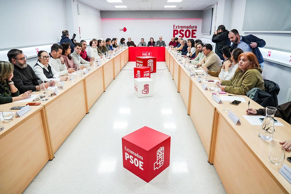Reunión de la Ejecutiva en la que Miguel Ángel Gallardo presentó su dimisión, el pasado 22 de diciembre en Mérida.