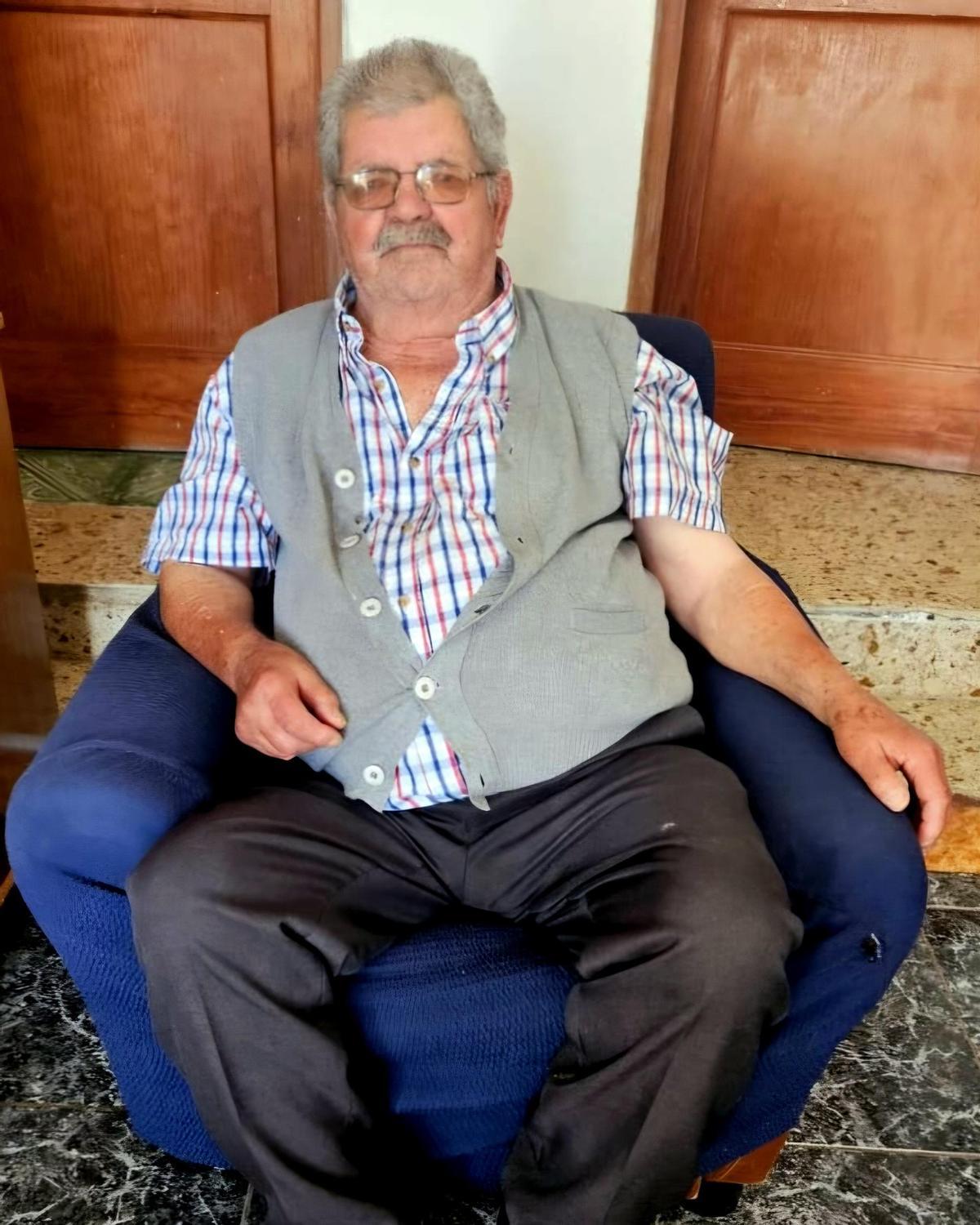 Inocencio Talavera Talavera, vecino de Pino Santo, de 90 años.