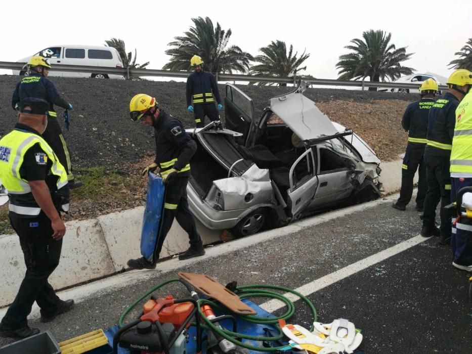 Accidente en la circunvalación de Arrecife, Lanzarote