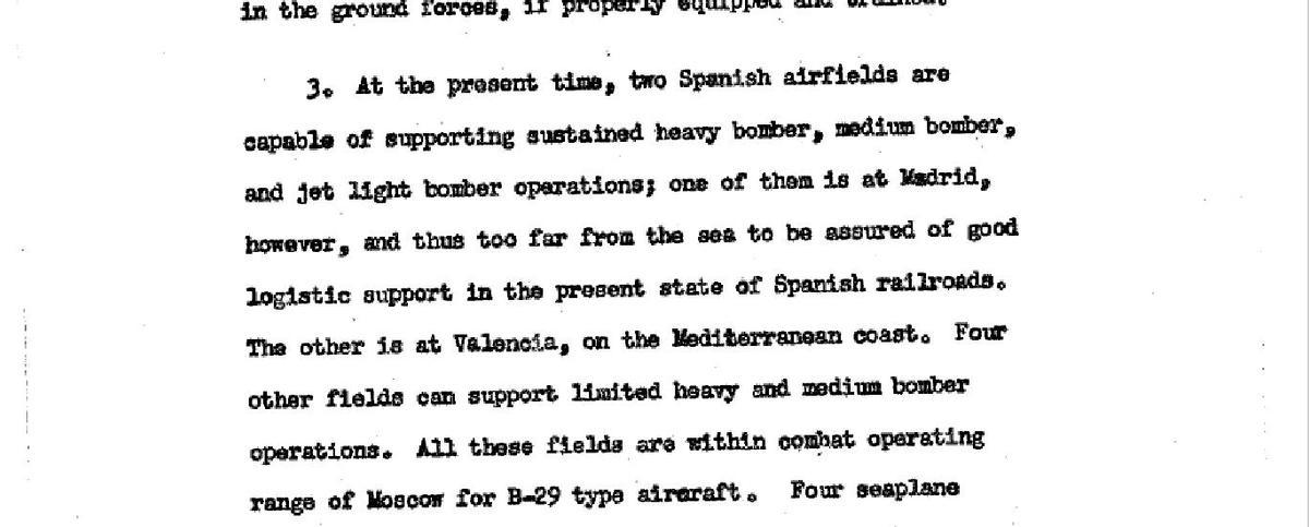 En una de las notas de discusión previas entre analistas se valoraban los aeródromos españoles
