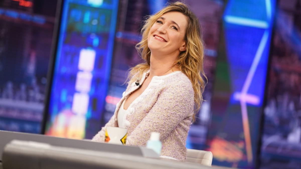 Abril Zamora en su visita a El Hormiguero.