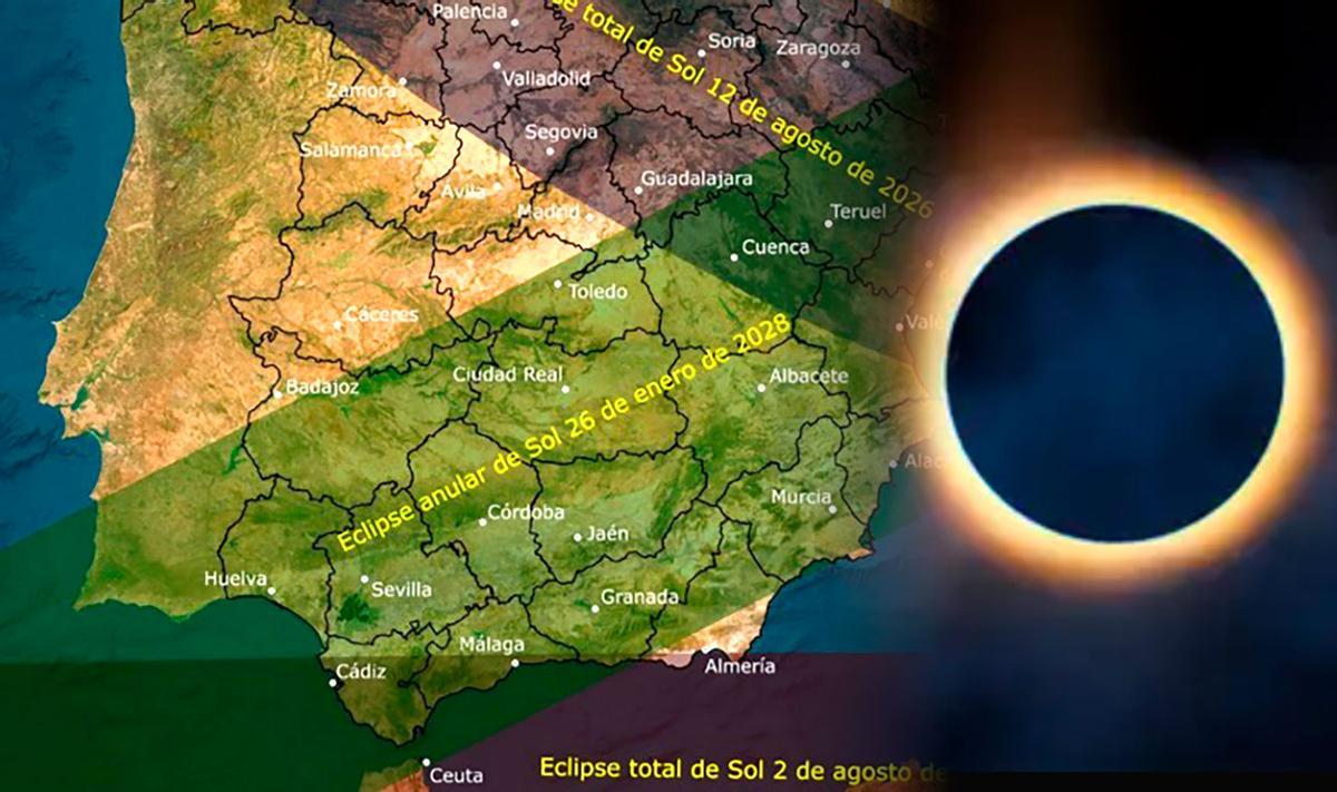 España se prepara ya para el histórico carrusel de eclipses de sol de los próximos 3 años.