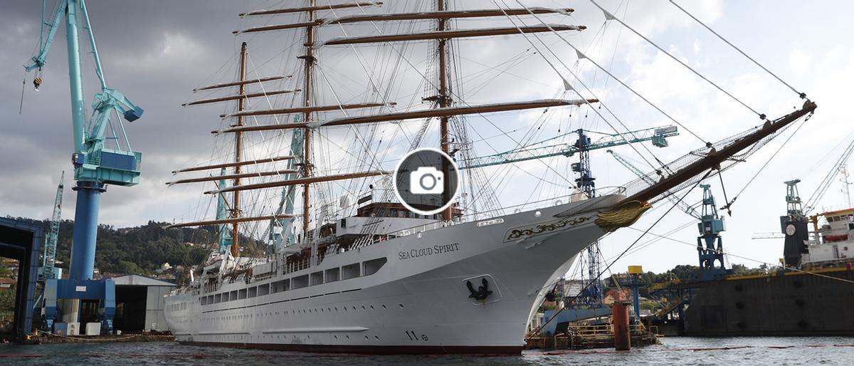 El “Sea Clod Spirit”, amarrado en el muelle de armamento de MetalShips en Ríos (Teis).