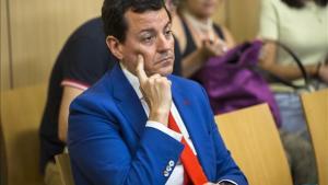 El contrincante de Isabel Bonig a las primarias del PPCV, José Luis Bayo, durante el juicio por supuestas irregularidades en el congreso regional.