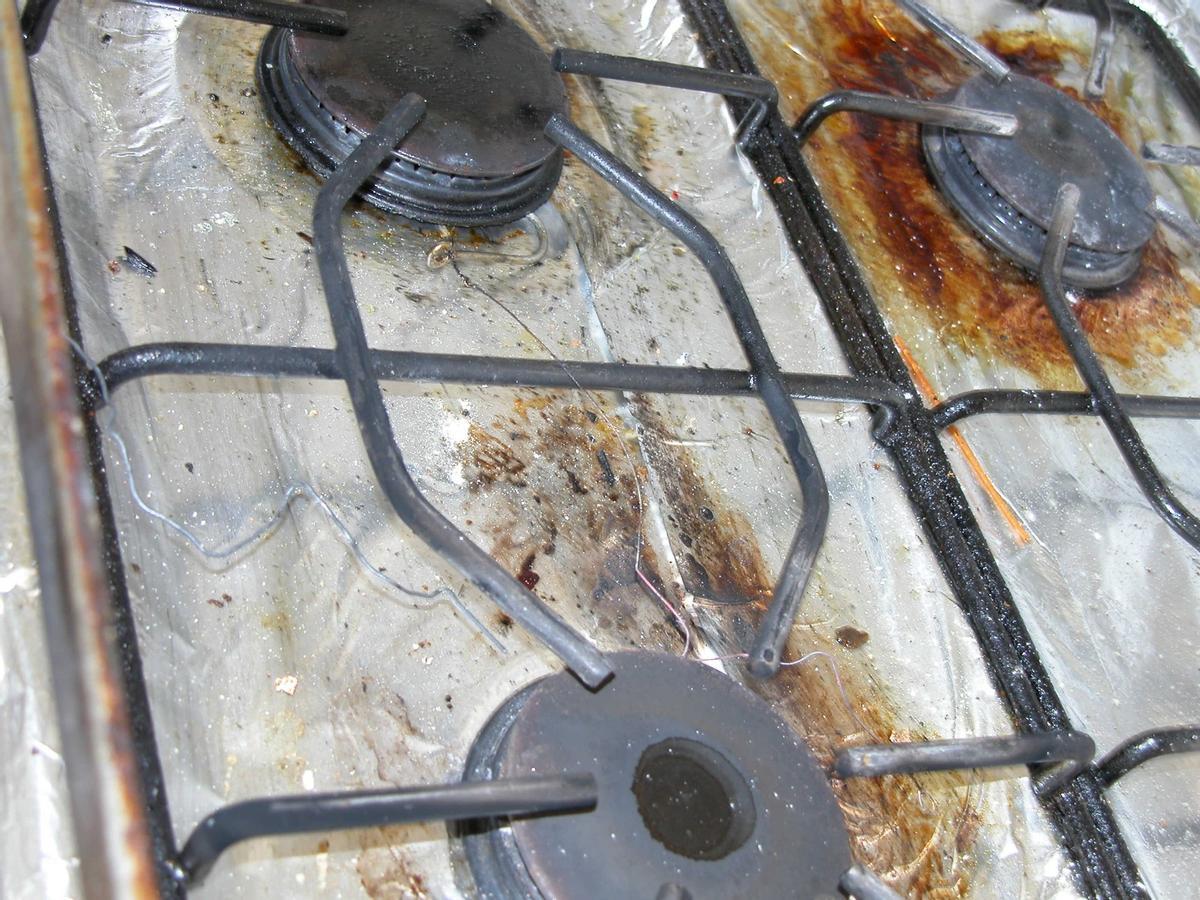 Suciedad en la cocina de un pesquero utilizado por los narcos para embarcar droga y apresado en aguas del archipiélago canario