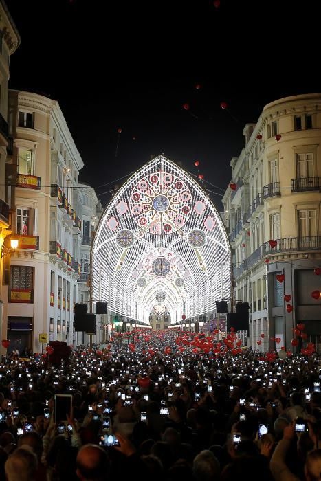 El encendido de las luces de Navidad de la calle Larios