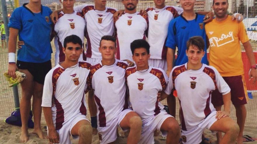 La selección juvenil murciana en Melilla durante el campeonato.