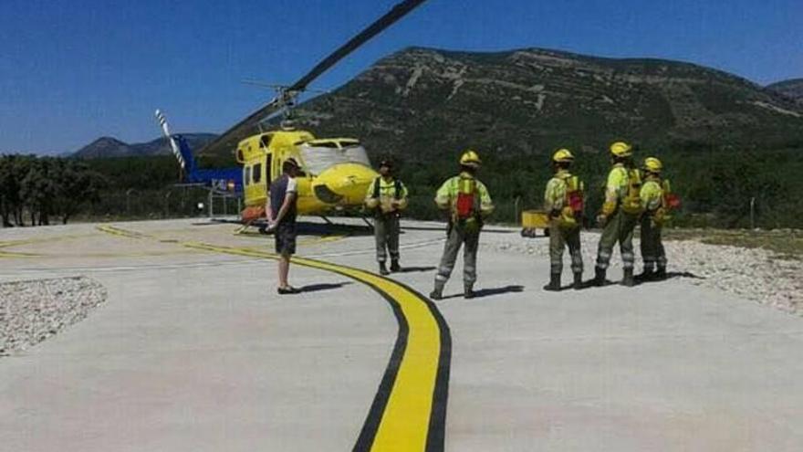 Nueva plataforma en la base de helicópteros de Tírig