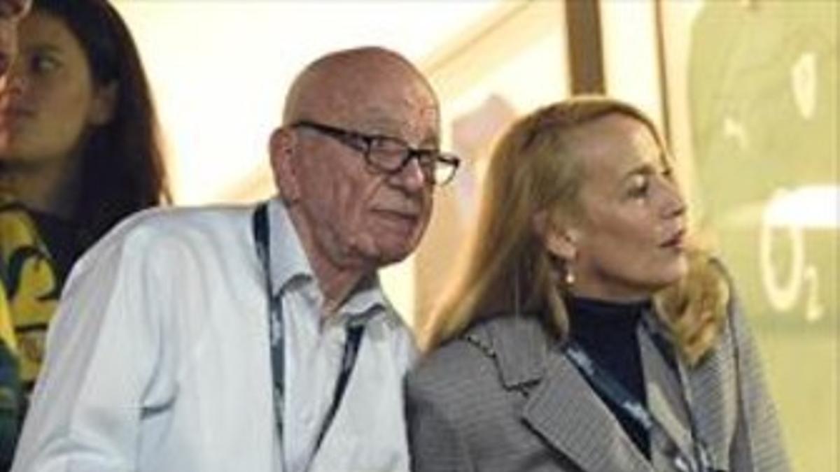Rupert Murdoch y Jerry Hall