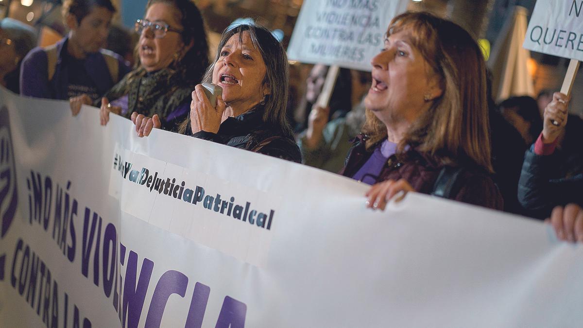 Concentración de protesta por un asesinato machista.