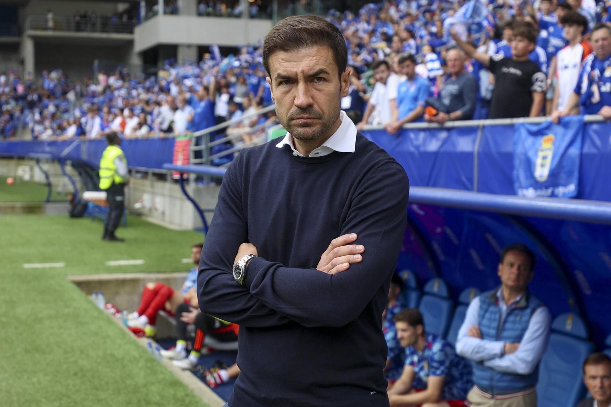 EN IMÁGENES: Ambientazo en la valiosa victoria del Oviedo contra el Zaragoza