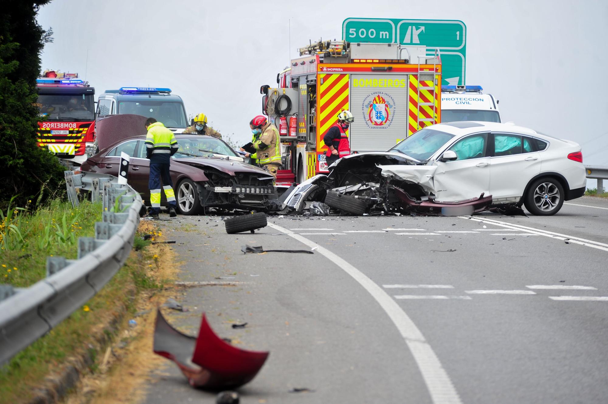 Grave accidente de tráfico en Cambados