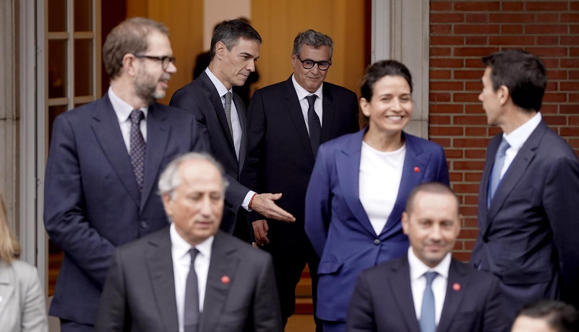 Pedro Sánchez, presidente del Gobierno y Aziz Akhannouch, presidente del Gobierno de Marruecos. XIII Reunión de Alto Nivel España - Marruecos.