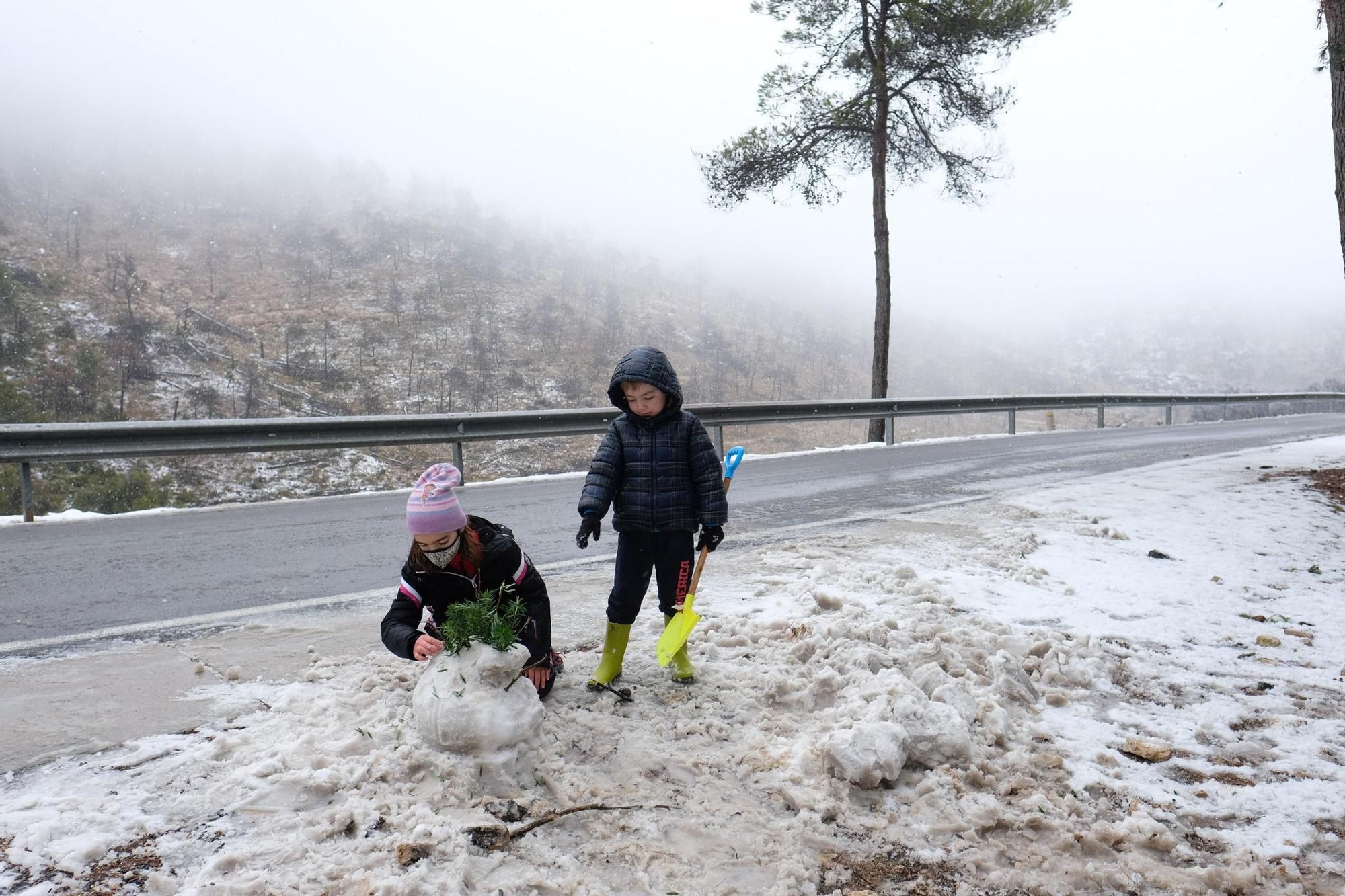 Nevada en el Alto Vinalopó