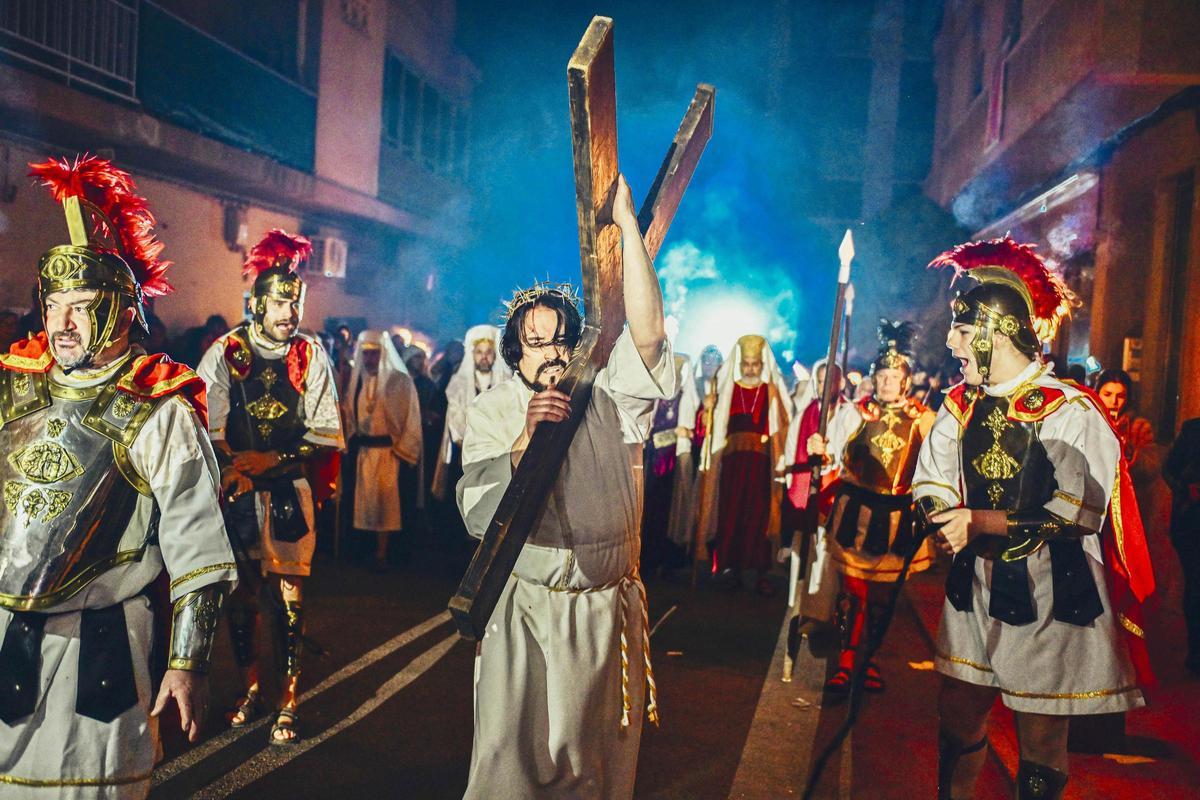 La Passió, que dará comienzo a las 22.00 horas, tiene un formato itinerante y permite al público sumergirse en la historia.