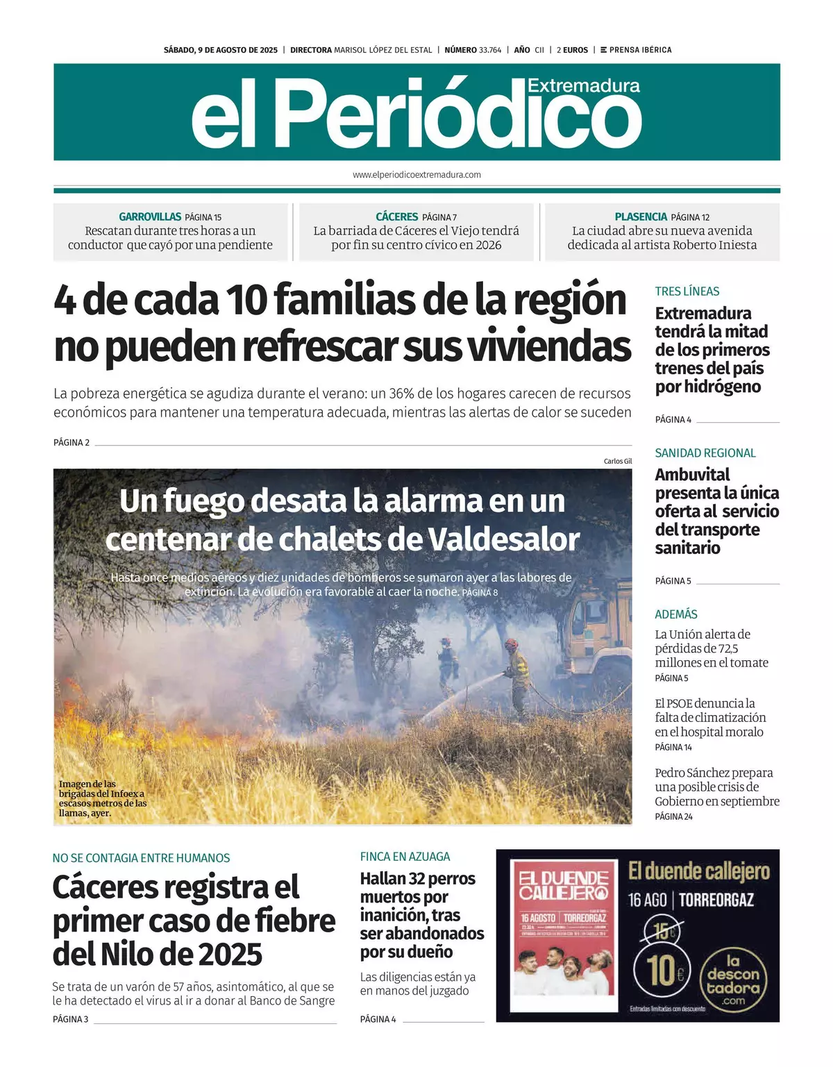 Consulta la portada correspondiente al día 9 de agosto de 2025