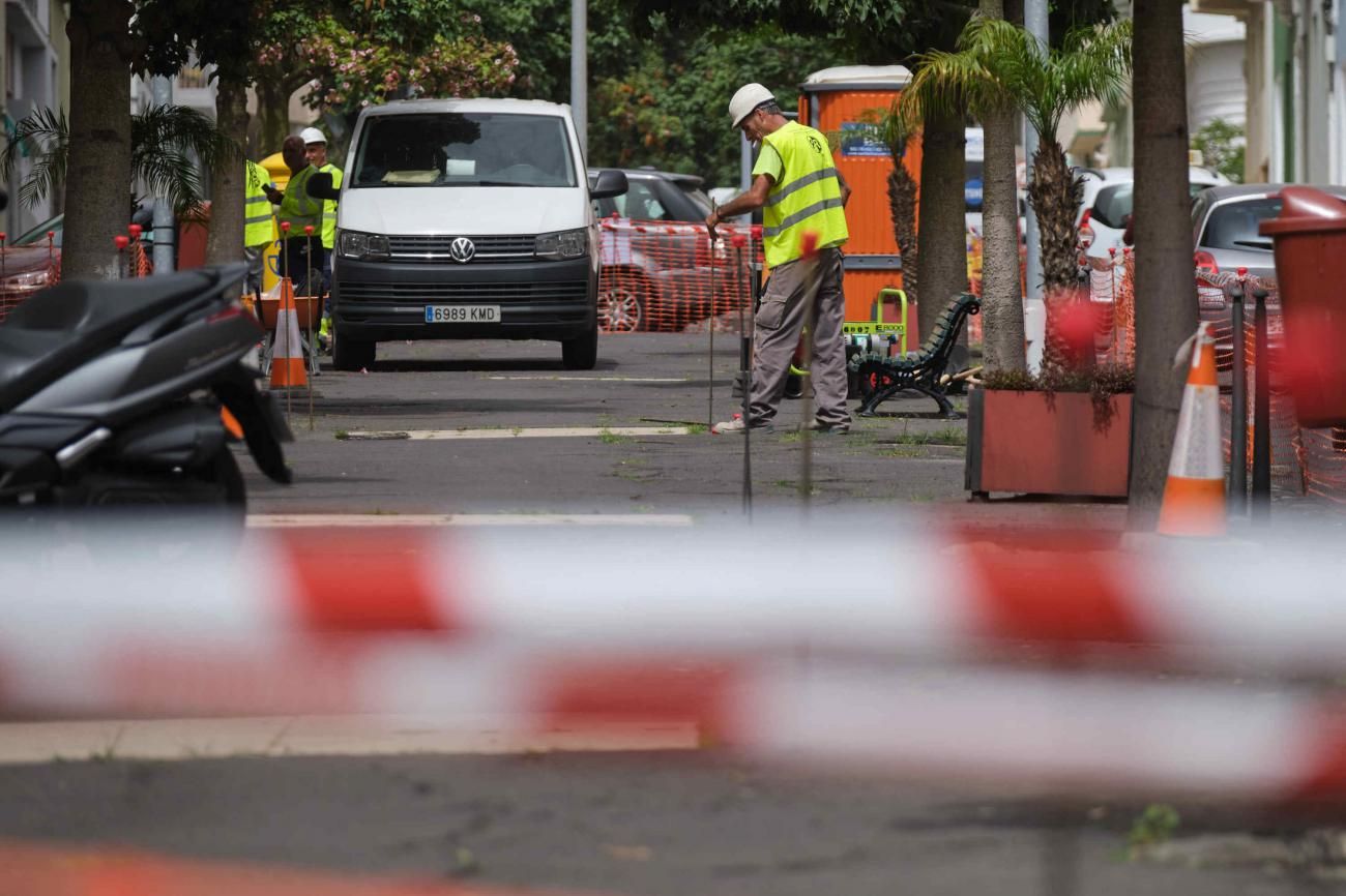 Obras de repavimentación de la Avenida 25 Julio, en Santa Cruz