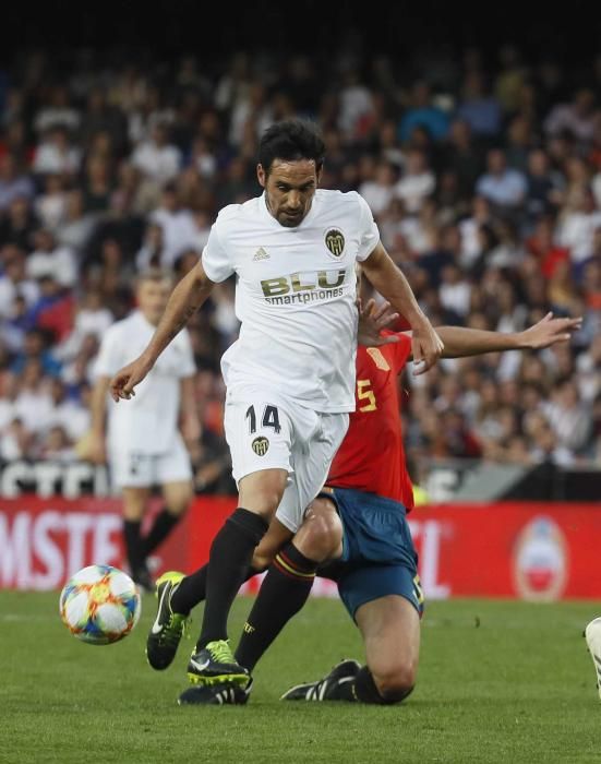 El partido Leyendas del Valencia CF - Selección Española