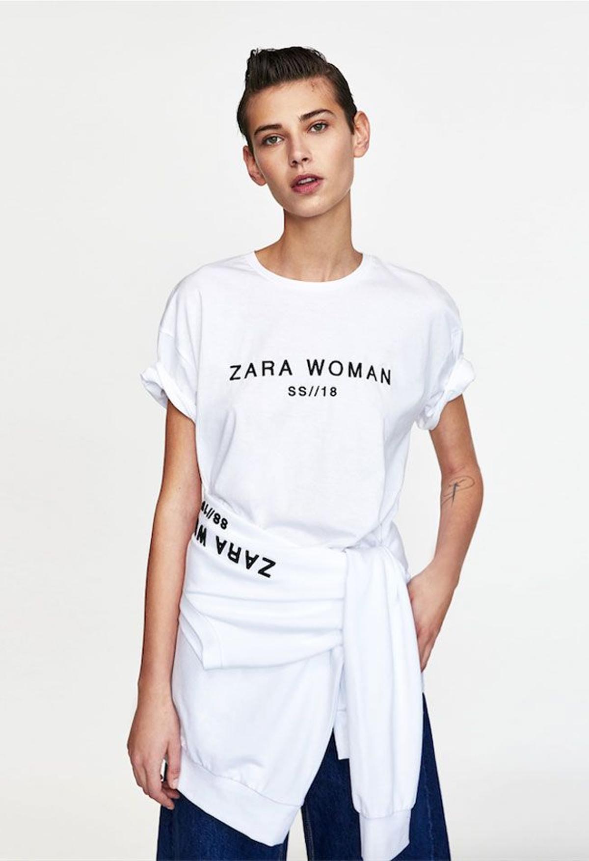 Camiseta y sudadera con logo de Zara Woman