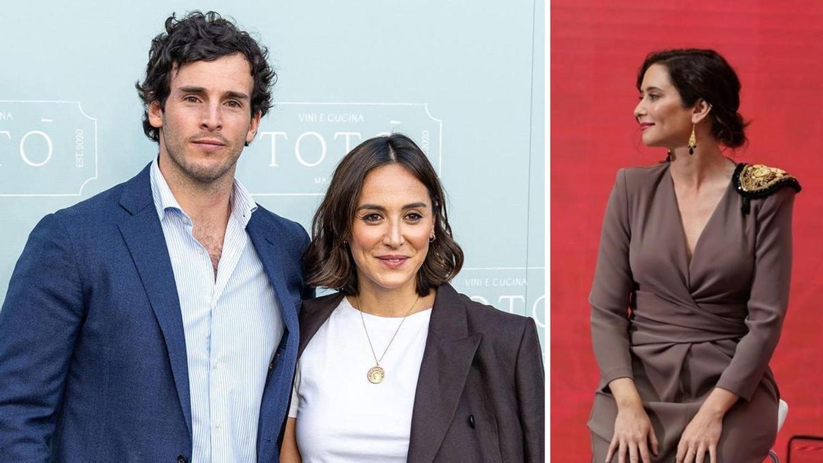 Íñigo Onieva, Tamara Falcó e Isabel Díaz Ayuso, presidenta de la Comunidad de Madrid