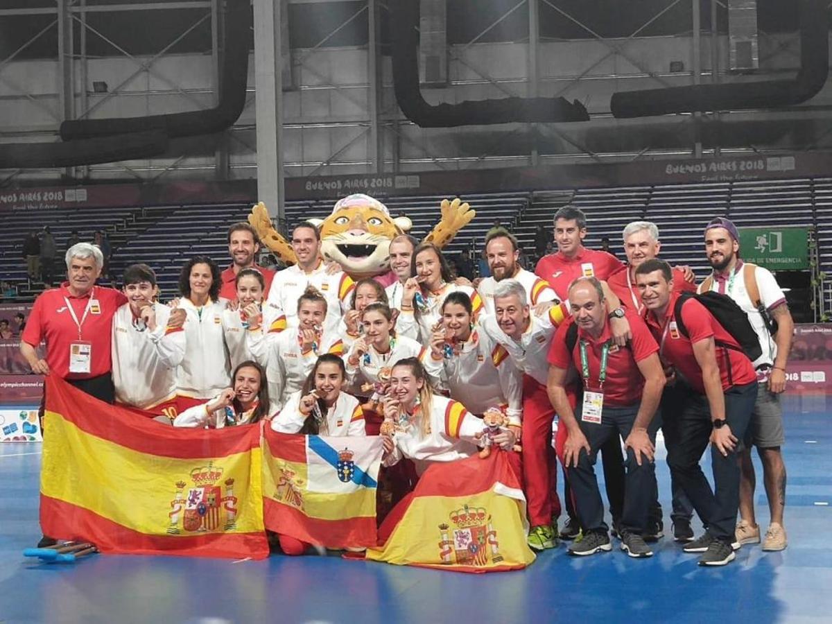 La selección española femenina que logró el bronce en Buenos Aires. // FdV