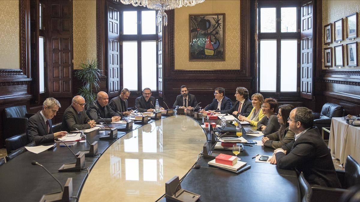 Reunión de la Mesa del Parlament.