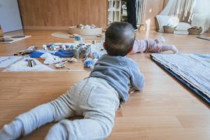 Aula de bebés en una escuela infantil catalana, esta semana.