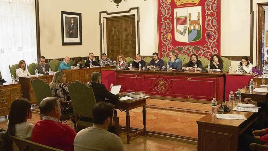 Concejales del Ayuntamiento de Zamora durante el Pleno de ayer tarde.