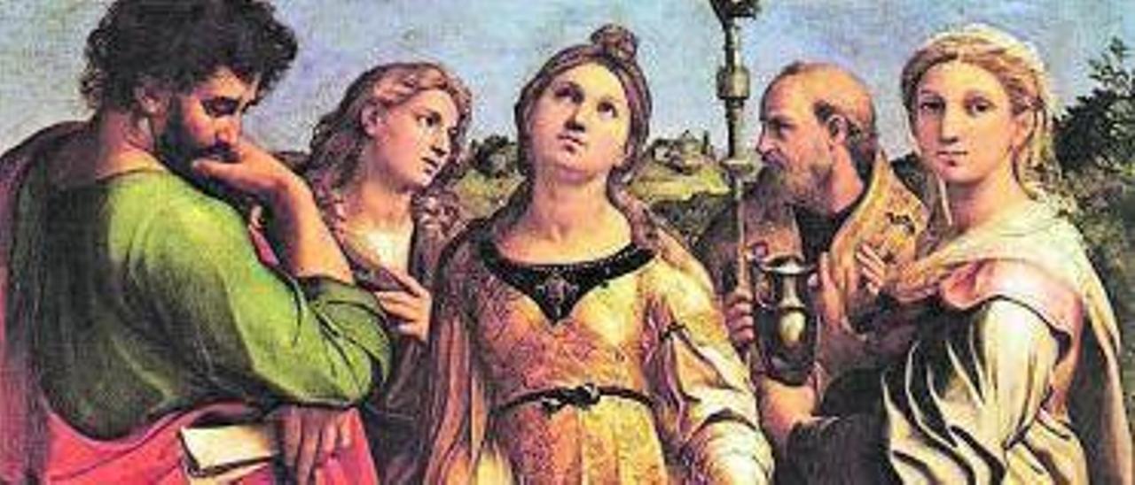 ‘L’èxtasi de santa Cecília’. Rafael, s. XVI. Pinacoteca Nacional, Bolònia