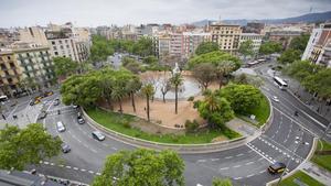 La plaza de Tetuan de Barcelona.