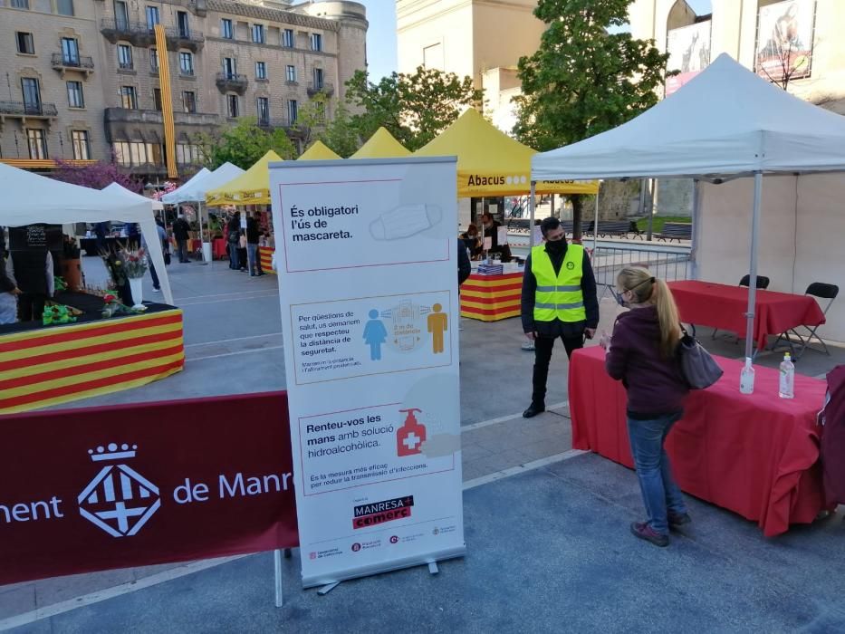 Parades a Manresa per celebrar Sant Jordi 2021