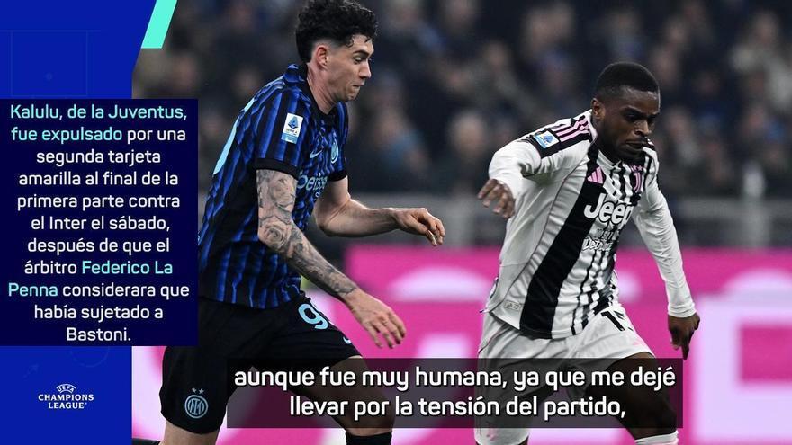 Bastoni pide disculpas por la expulsión de Kalulu: "En 300 partidos nunca me había pasado algo de este tipo"
