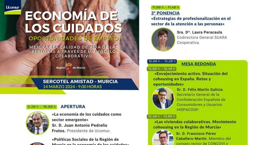 Ucomur analiza ante 200 personas el sector de la economía de los cuidados y sus oportunidades de empleo en la Región