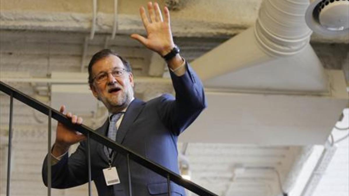 El presidente en funciones, Mariano Rajoy, el martes