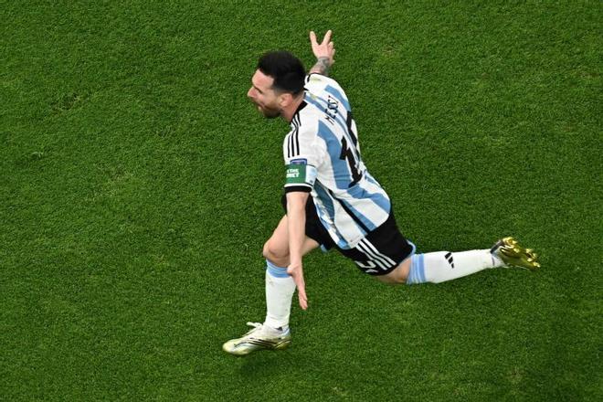 El gol de Messi ante México en el Mundial y la celebración de Argentina