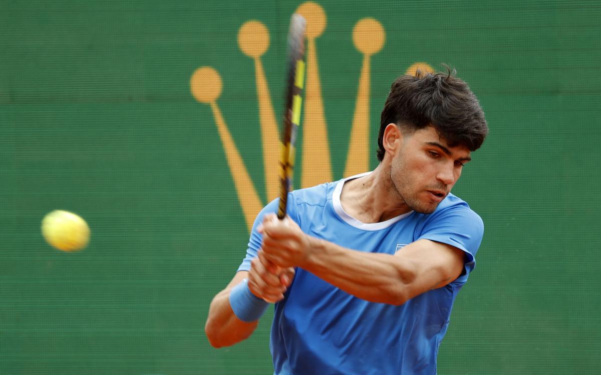 Alcaraz, durante el partido