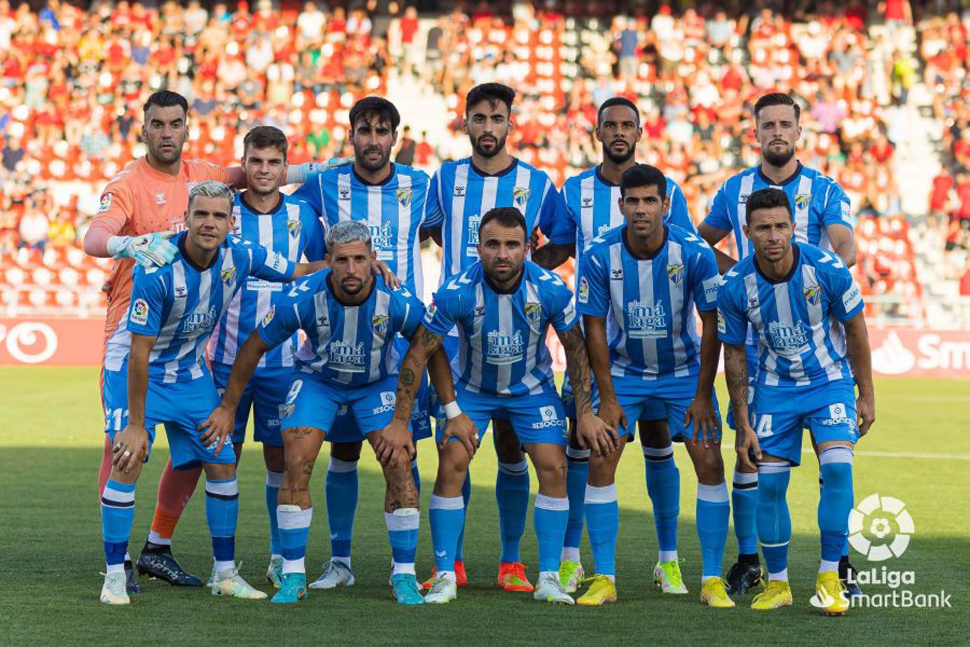 Una imagen del CD Mirandés - Málaga CF de la tercera jornada de la Liga 22/23