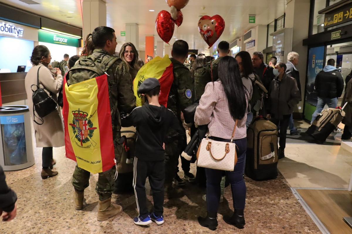 Los integrantes de la Brilat, tras su regreso