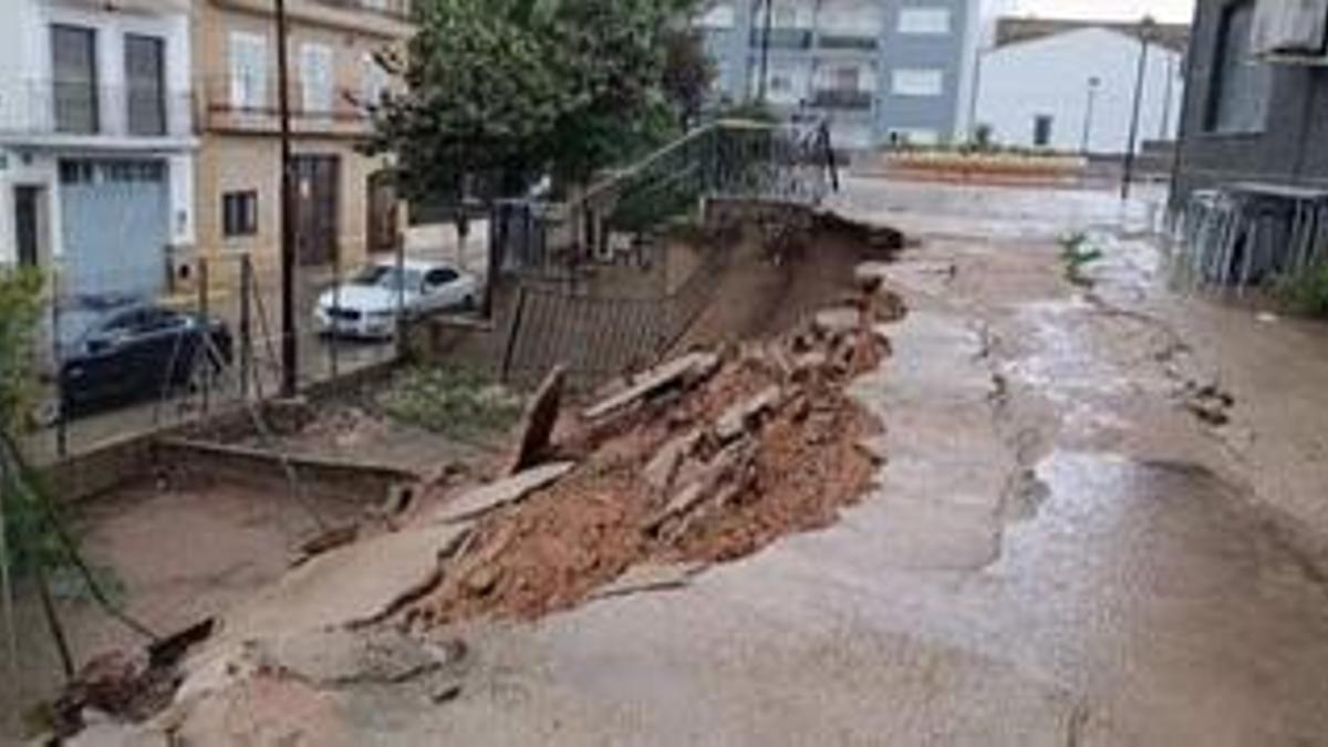Daños de la dana en Montroi, en una imagen de archivo.