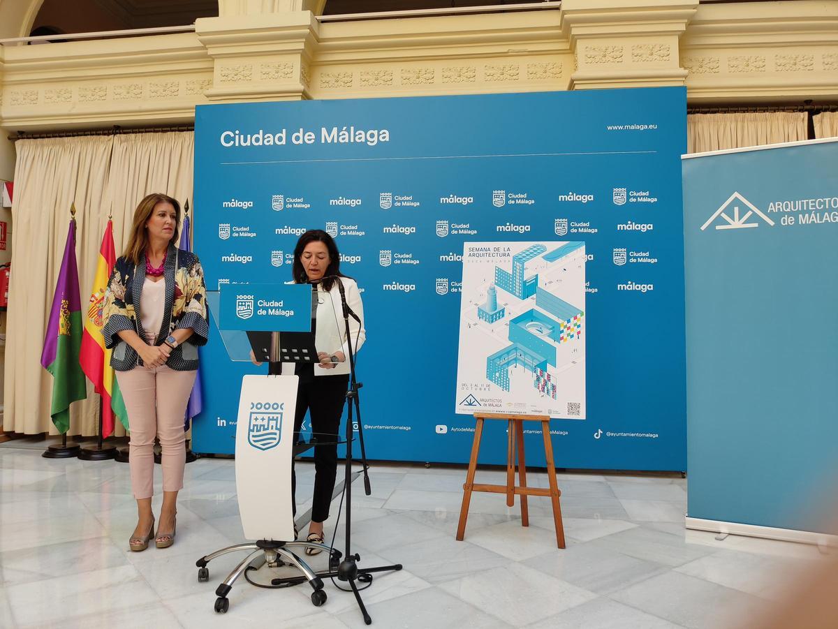 La concejala de Urbanismo y la presidenta del Colegio de Arquitectos de Málaga.