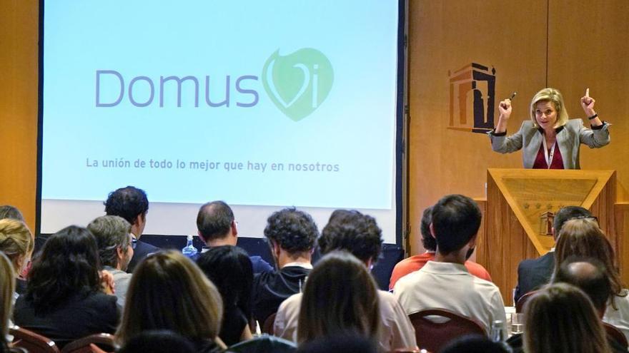 Josefina Fernández, durante la presentación de la marca hoy.