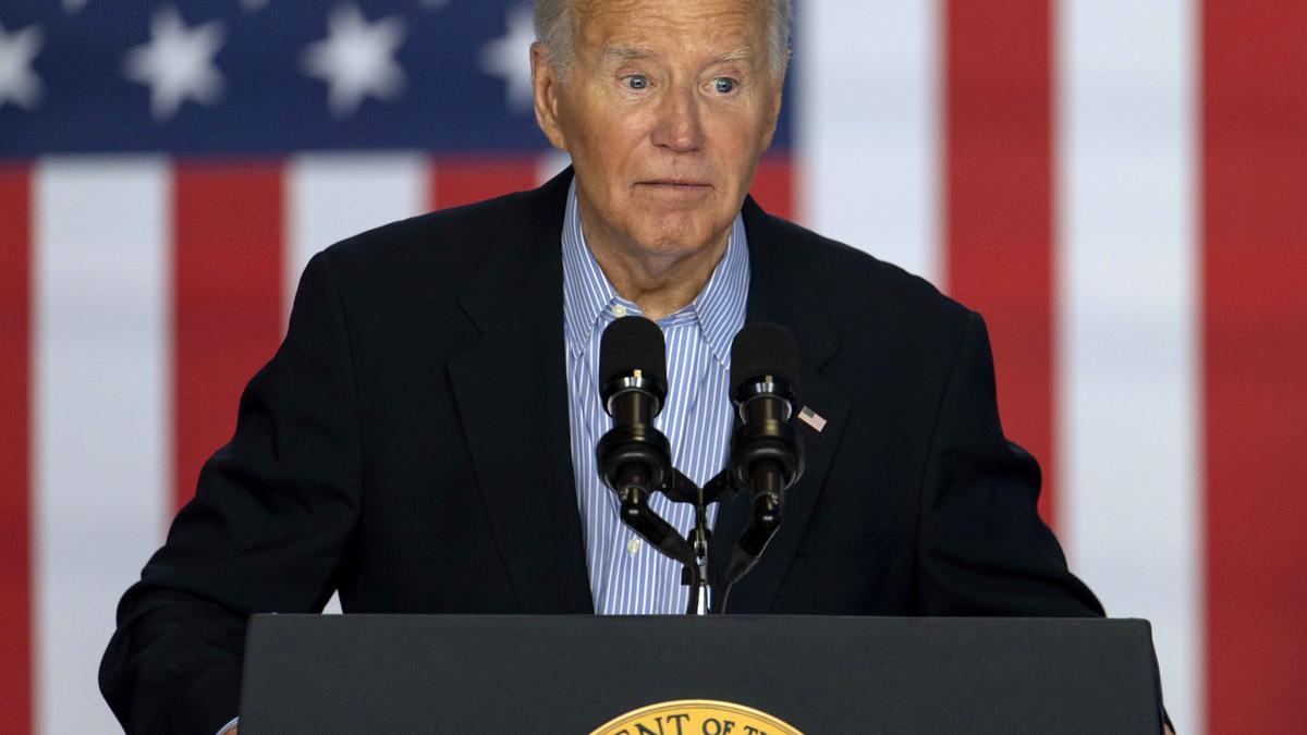 El presidente de EEUU, Joe Biden, durante un discurso en Winsconsin.