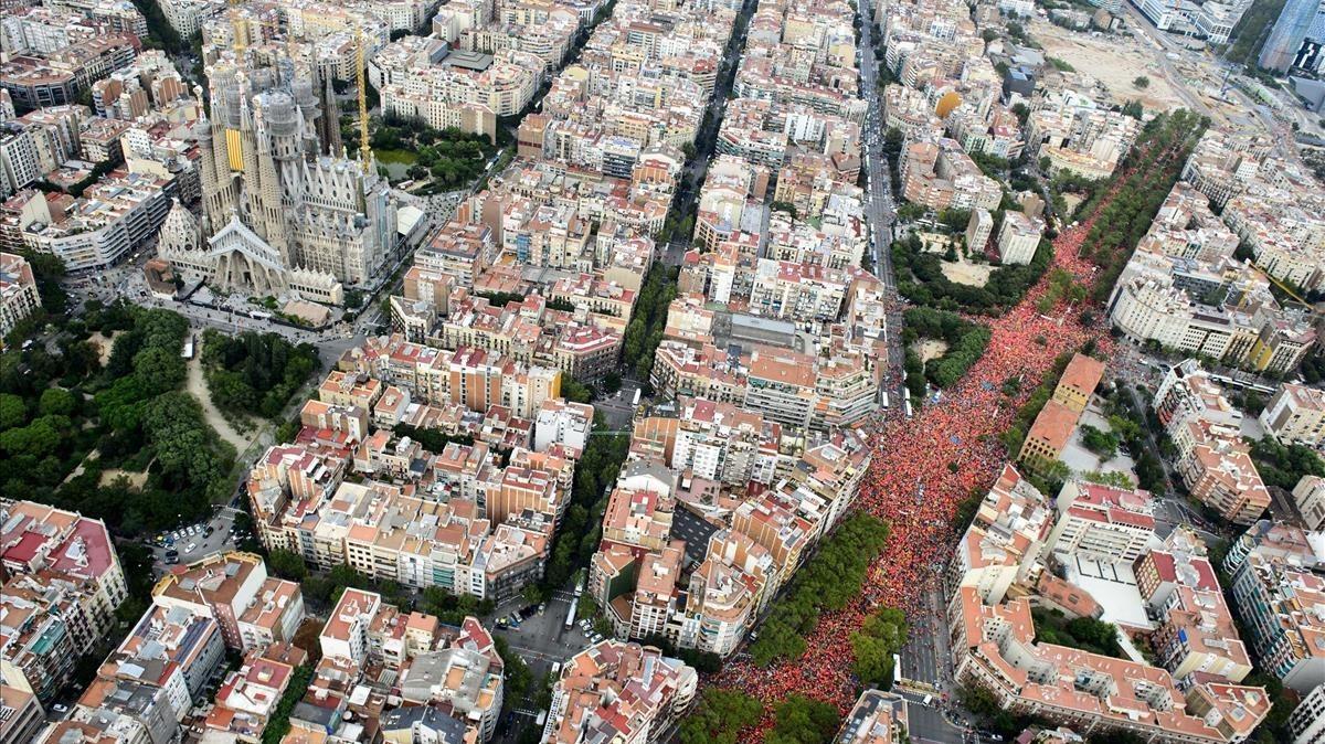 La Diagonal, durante la jornada festiva.