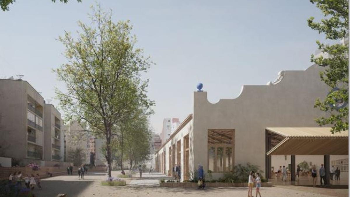 Figuración de la propuesta de Compromís para las naves de la calle Guatla