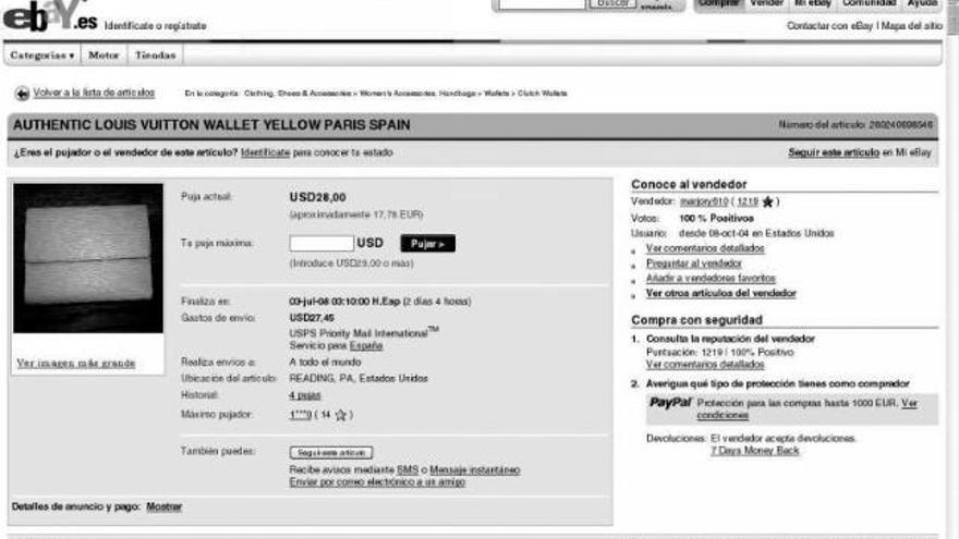 Condena millonaria a eBay en Francia por vender falsos Vuitton