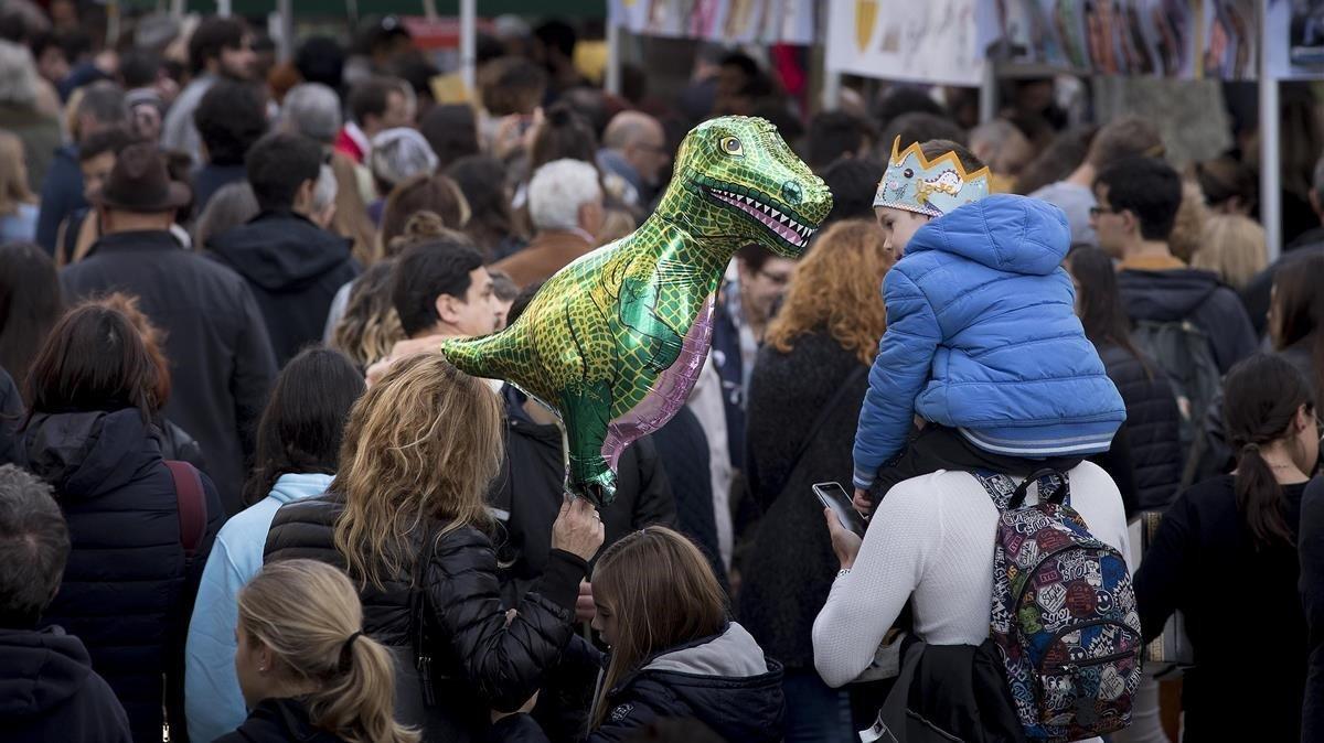 Ambiente en Las Ramblas.