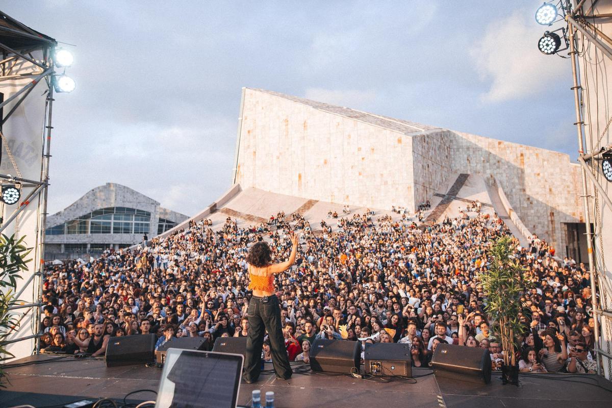 Nathy Peluso, durante su actuación de 2018 en Gaiás