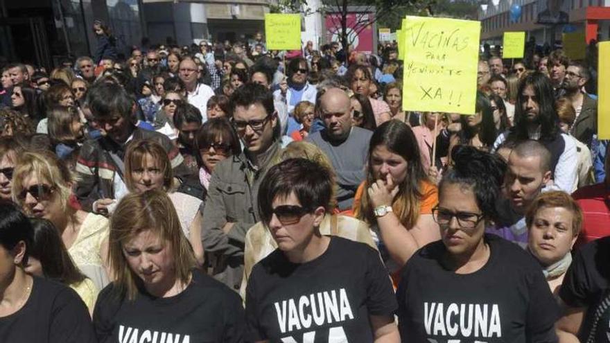 Padres en la manifestación celebrada en mayo. // FdV