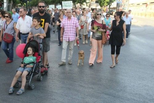 Manifestación en Murcia a favor del soterramiento de las vías del tren